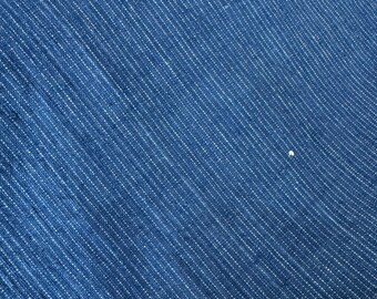 Dotted line- Vintage blue stripe fabric, vintage workwear fabric, sashiko fabric, boro, embroidery fabric, costume fabric