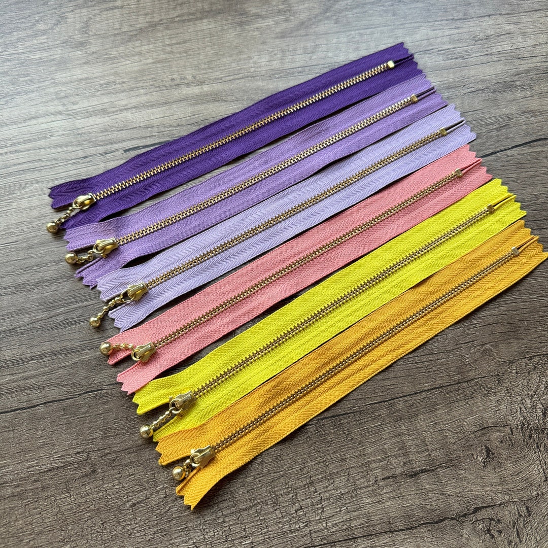 YKK 20cm Metallic Gold Zipper, YKK 8 Inch Zipper, Handcraft Zipper