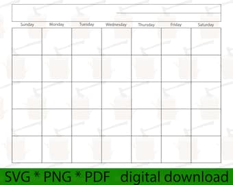 blank calendar png etsy