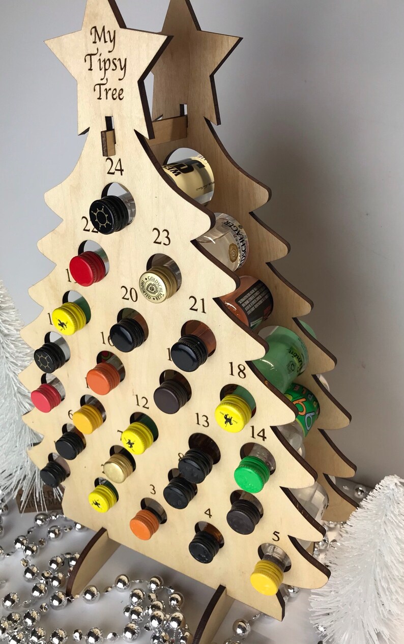 Adult Advent Tree Calendar Tipsy Alcohol Liquor Etsy
