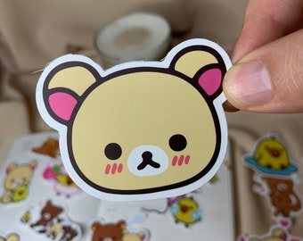 Cute 50 stickers Rilakkuma, cute bear, kawaii, coréen, japonais, scrapbooking, stationery, mignon, imperméable | Korean style