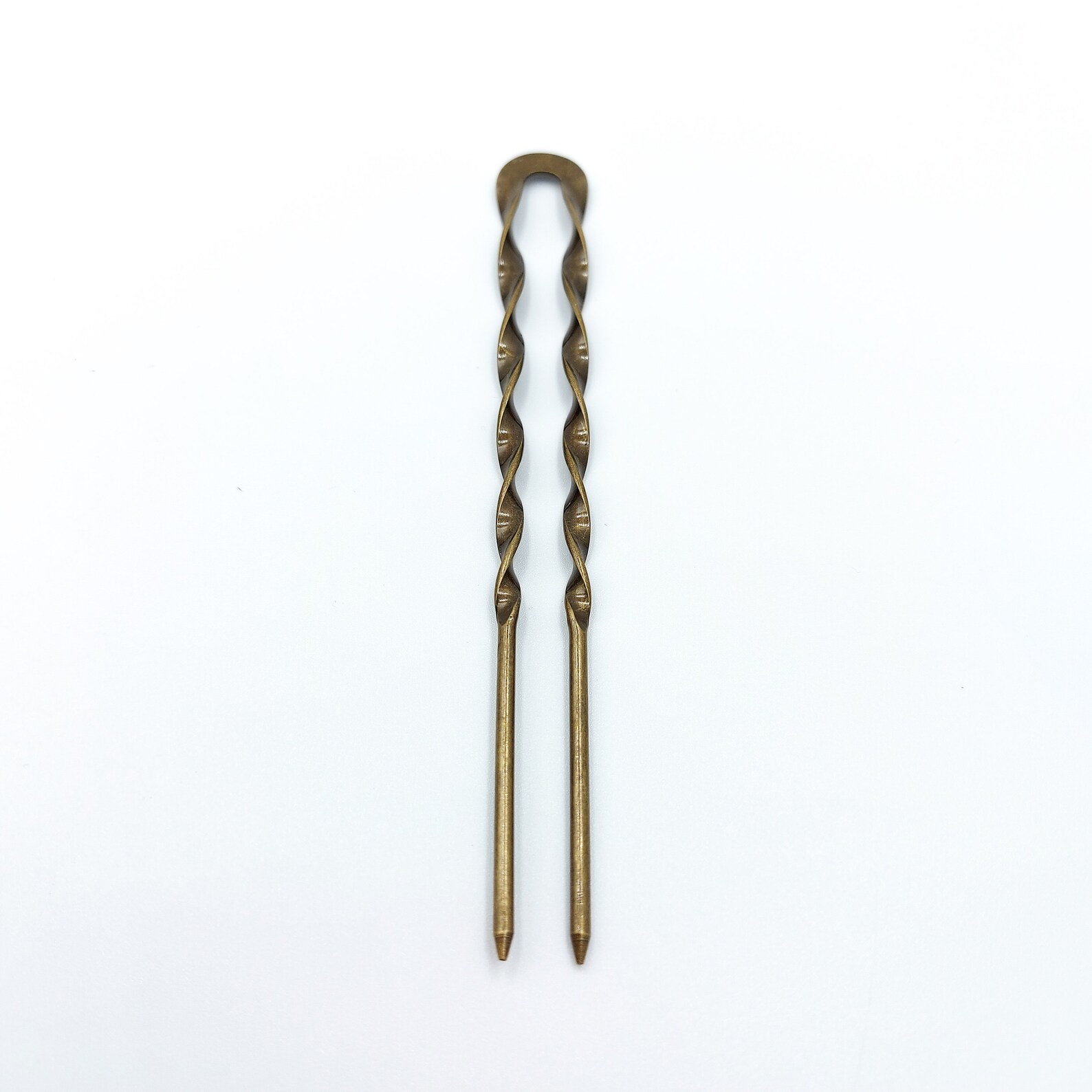 Bun Holder French Hair Pin Brass Hairpin 2 Prong Hair Fork Etsy
