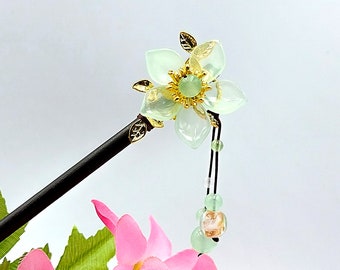 Flower Hair Stick, Wood Hair Stick, Wooden Hair Stick, Wooden Hair Fork, Hair Chopstick, Flower Hairpin, Wood Hair Pin, Perfect Gift for Her