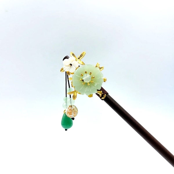 Flower Hair Stick, Wood Hair Stick, Wooden Hair Stick, Wooden Hair Fork, Hair Chopstick, Flower Hairpin, Wood Hair Pin, Perfect Gift for Her