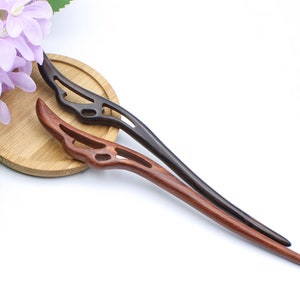 Wood Hair Stick, Wooden Hair Stick, Wooden Hair Fork, Handmade Natural Sandalwood, Hairpin for Thick Hair, Wood Hair Pin, Hair Chopstick