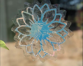Zonnebloem Suncatcher, Holografische Rainbow Window vastklampen