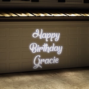 Proyector de feliz cumpleaños personalizado, proyector de feliz cumpleaños con monograma, gobo de feliz cumpleaños, luz gobo personalizada, proyector LED, lámpara de proyección