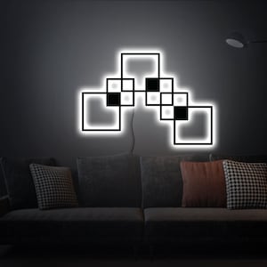 Linear wall light, Linear wall lamp, Modern led lamp, Modern led lights, Led wall art, Led wall decor, Modern led for wall,Geometric led art