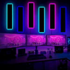 Game room led light, Gaming room decor, Led lights for gaming room, Gaming zone led decor, Led wall panels, Gamer room led decor