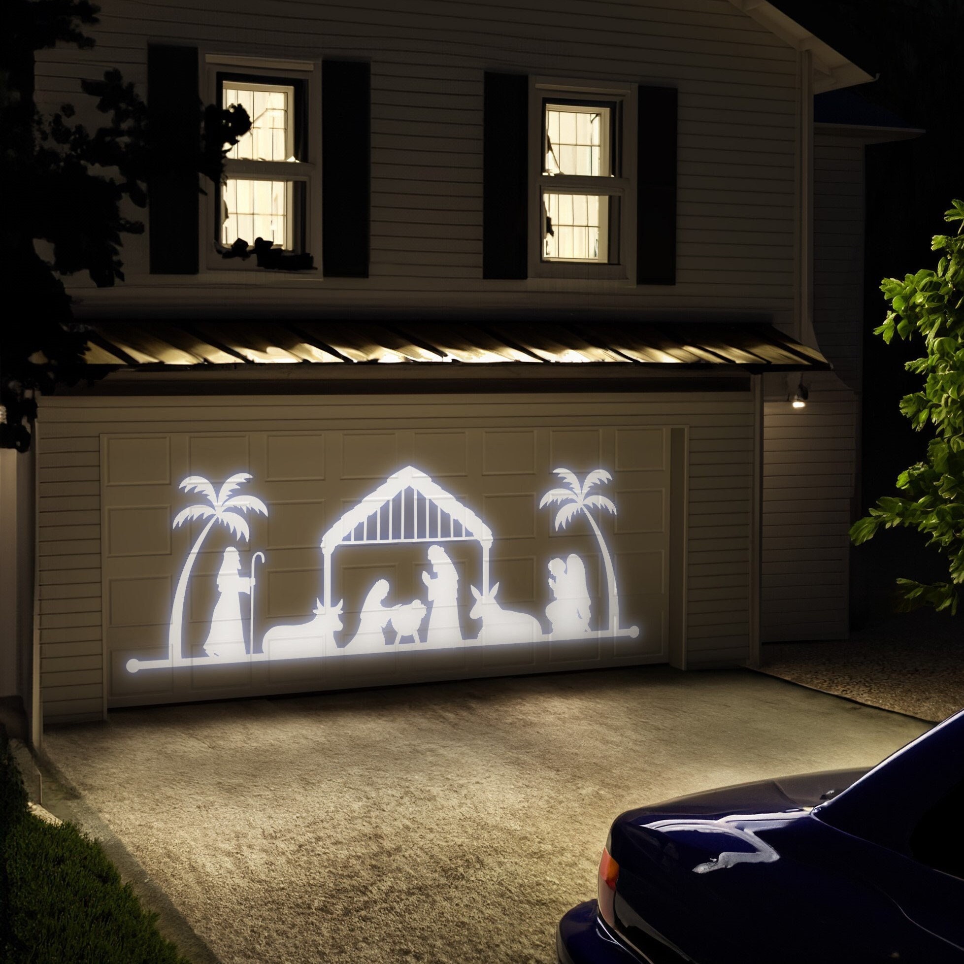 Outdoor Nativity Set Large, Nativity Scene Projector, Christmas Lighted