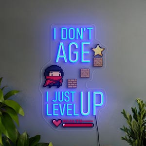 Pixel Wall Art,Gamer Room Decor,Retro Gaming Decor,Neon Game Sign,Arcade Wall Decor,LED Gamer Light,Nerd Room Decor,Cool Neon Wall Sign