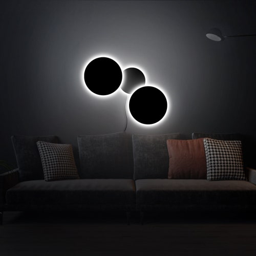 Circle Wall Light Wall Lights Eclipse Light Eclipse - Etsy