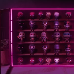Funko pop display case led, Mini figure Display cabinet light, Funko pop display shelf, Funko Pop storage,  Funko pop holder