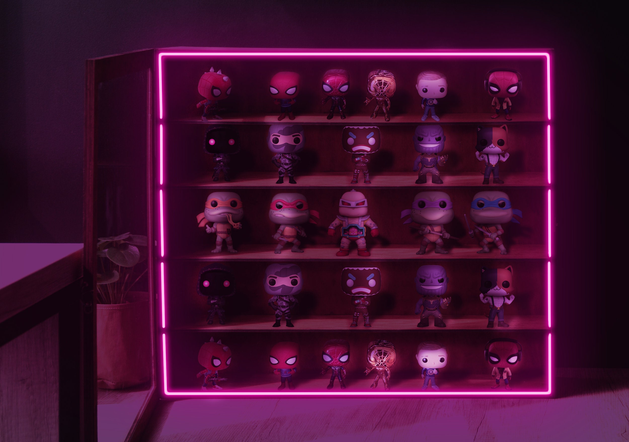 Funko Pop Vitrine LED Minifigur Vitrinenlicht Funko Pop Vitrinenregal Funko Pop Aufbewahrung Funko Pop Halter Etsy