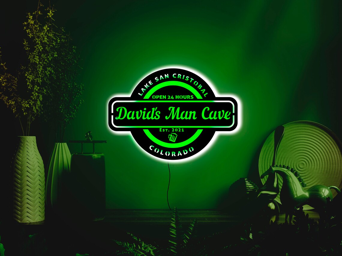Man Cave Neon Sign Custom Man Cave Sign Led Man Cave Light Etsy