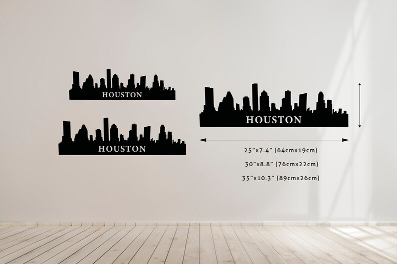 Houston Neon Signhouston Skyline Led Signwooden Houston Neon Etsy