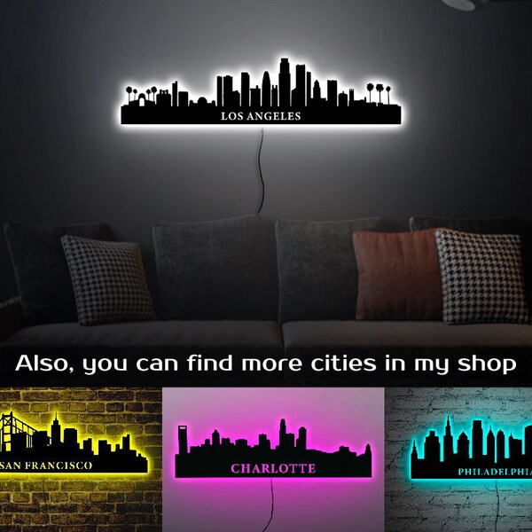 Los Angeles Skyline Etsy