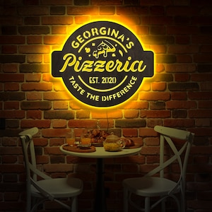 Custom pizza neon sign, Pizza led light, Pizzeria logo light sign, Pizza restaurant art,Restaurant neon sign,Neon bar sign,Kitchen neon sign