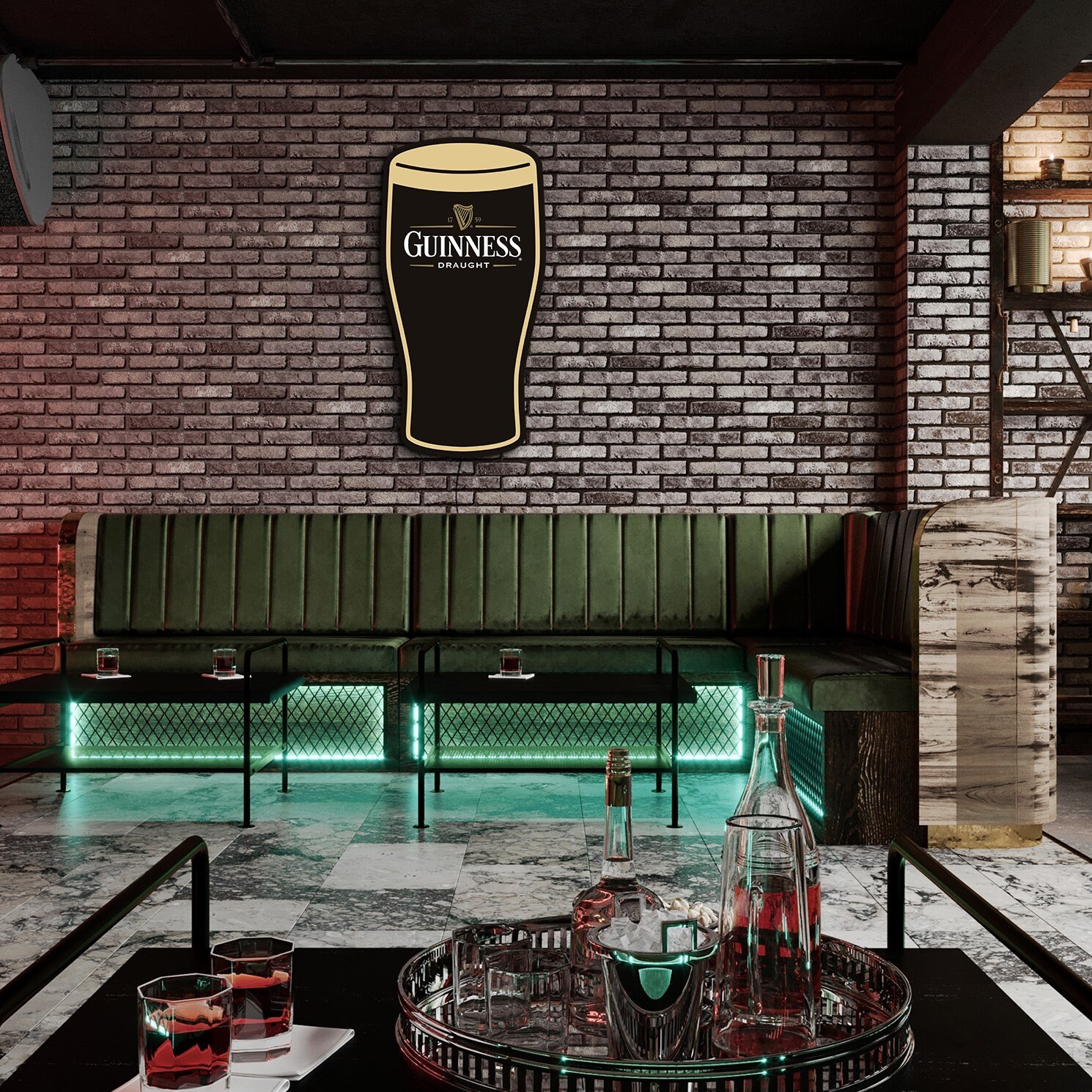 Guinness Neon Sign, Guinness Led Sign, Beer Light up Sign