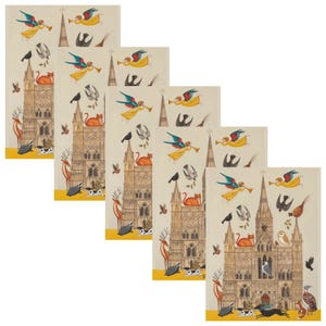 Bundle of 5 Salisbury Cathedral Advent Calendars | Lithoprinted | Folk Art | British Made | Traditional | Christmas