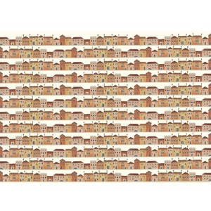 5 Bögen Geschenkpapier mit venezianischen Häusern | Hergestellt in Großbritannien | 100% recycelt | Venedig | Geburtstagsgeschenk | Geschenkverpackung | Geschenkpapier |