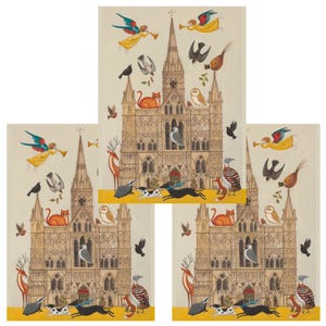 Bundle of 3 Salisbury Cathedral Advent Calendars | Lithoprinted | Folk Art | British Made | Traditional | Christmas