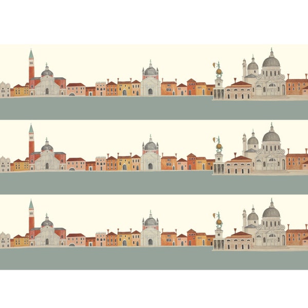 5 sheets of View of Venice Wrapping Paper | 100% recycled | Made in Britain | Venice | Birthday gift | Gift Wrapping | eco wrapping paper