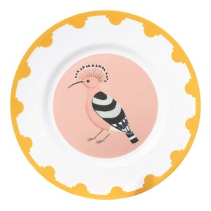 Wiedehopf Teller Schwalbenplatte | Feines Bone China | Hergestellt in Großbritannien | Geschirr | Geschirr | Vögel | Hochzeitsgeschenk | Vogelliebhaber | Seitenplatte