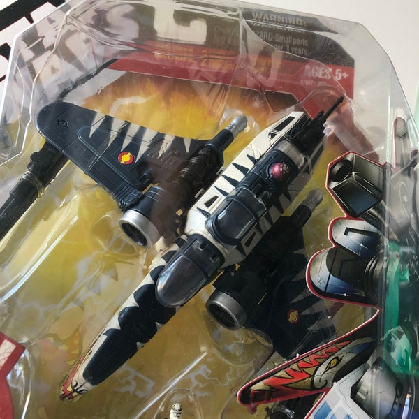 New - Star Wars Transformers: Clone Pilot, ARC-170 Starfighter - blue tiger shark pattern - from Hasbro 2007 (Ship in U.S. Only)