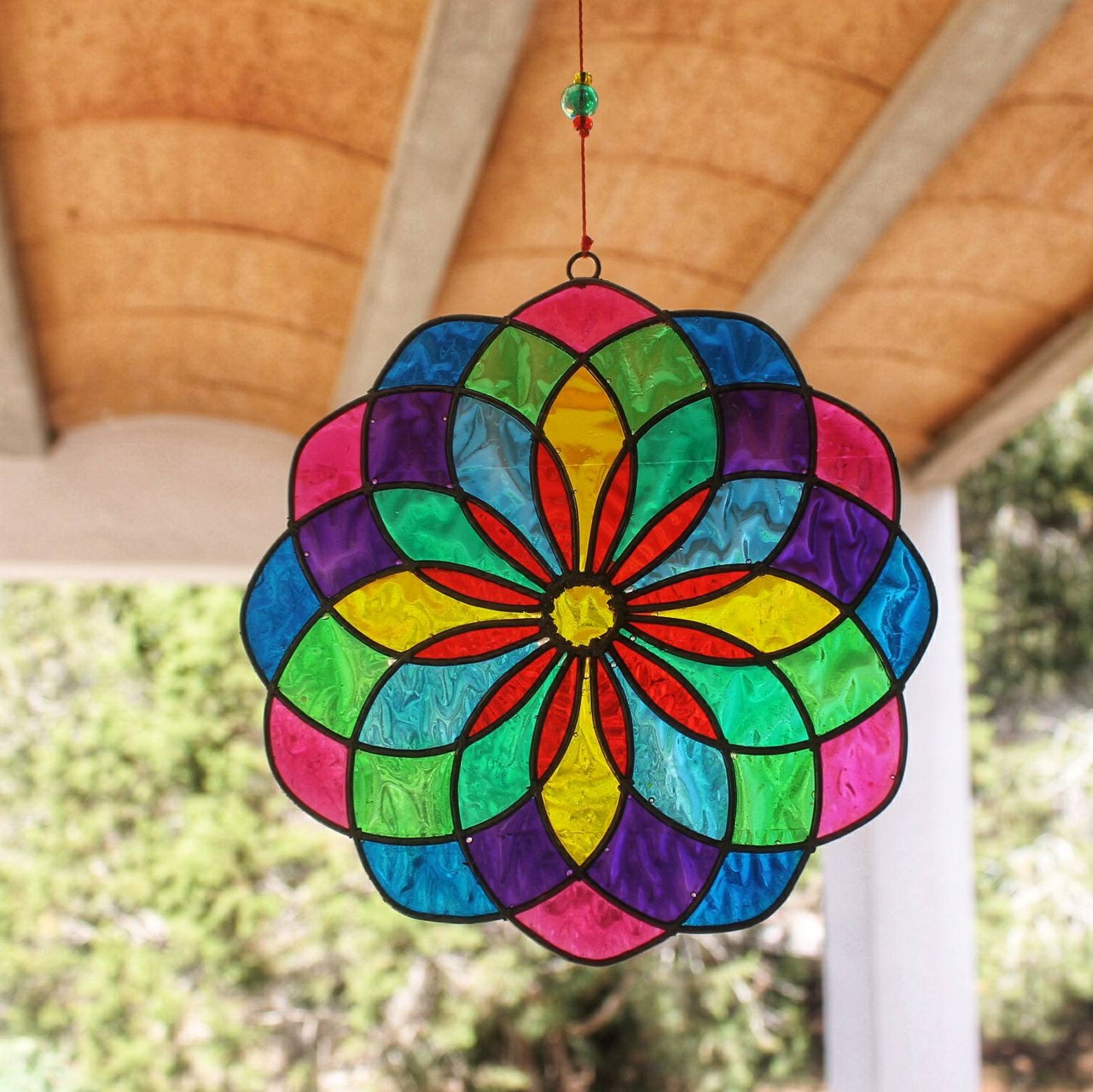 Trapped Mandala Suncatcher Mandala Sonnenfänger Balcony Window Etsy UK