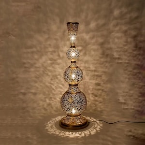 モロッコ製手作り真鍮スタンドライト モロッコ製手作り真鍮スタンドライト モロッコ スタンドライト