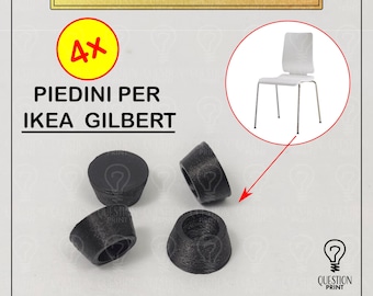 4x IKEA GILBERT stolsfötter IKEA stolsersättning GILBERT halkfria gummifötter