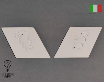 Reproduction of the Alfa Romeo Giulia Super 1600 snake frieze plate, upright friezes