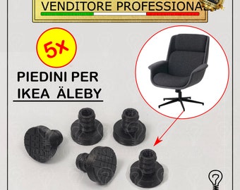 5x chair feet IKEA ALEBY replacement chair rubber feet non-slip ÄLEBY