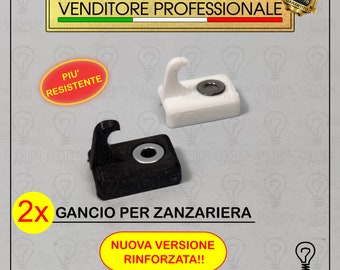 2x gancio antinfortunistico per zanzariera irs a scorrimento incastro uncino abs v3