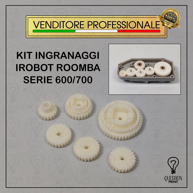 Irobot roomba 600 700 series gear kit for gray and black brush image 1