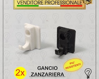 2X gancio antinfortunistico per zanzariera irs a scorrimento incastro uncino abs v2