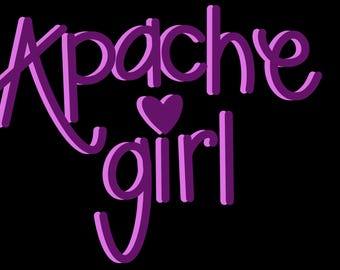 Apache Girl 3"x4" Clear Vinyl Sticker