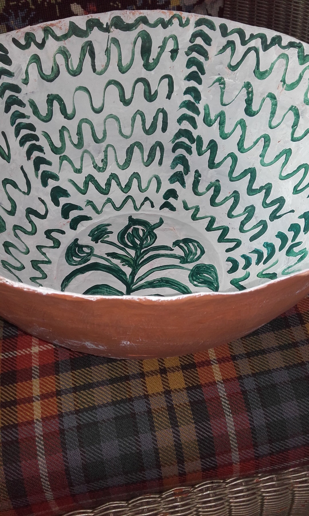 Papier Mache Fruit Bowl Etsy