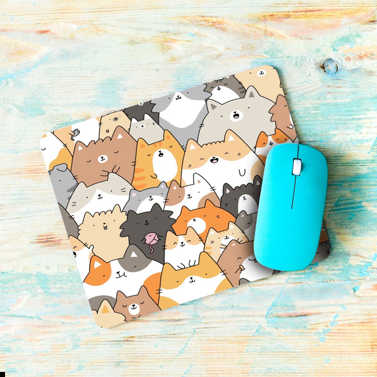 Mouse pad Cat Mouse Pad Animal Mouse Pad Flower Mouse Pad Etsy
