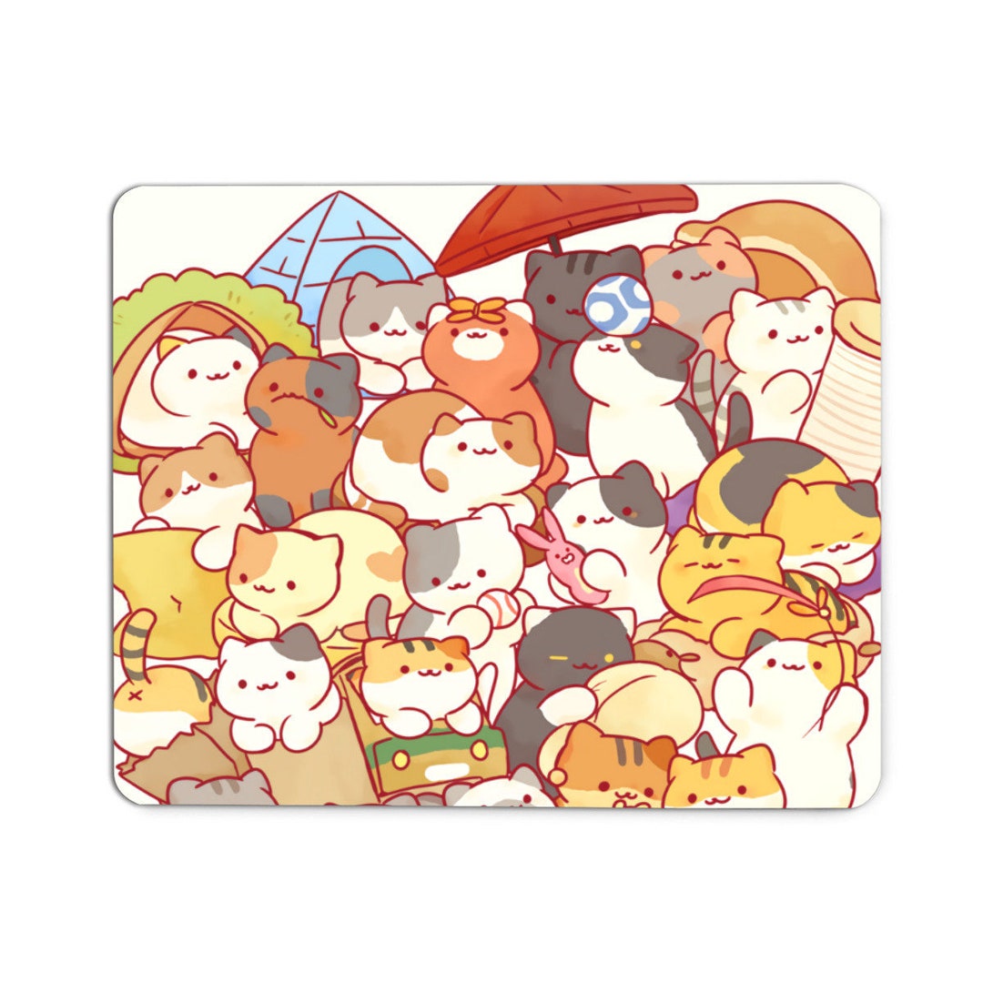 Cat Mouse Pad Art Mouse Pad Minimalist Mouse Pad Cute Desk Etsy