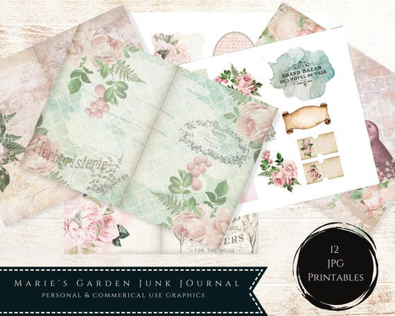 Junk Journal Printable Printable Papers Journal Pages - Etsy