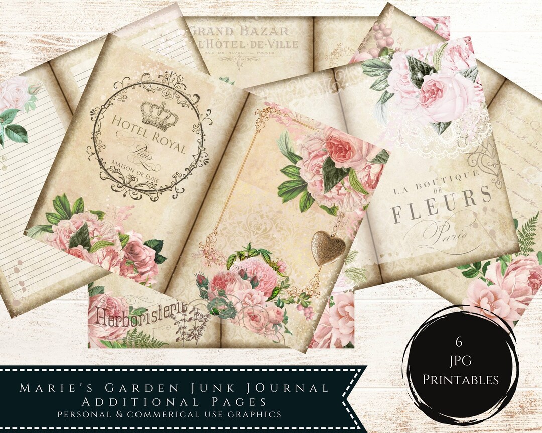 Junk Journal Printable, Printable Papers, Journal Pages, Vintage Junk ...