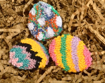 Choose One Easter Egg Brooch Punch Needle Colorful Handmade Embroidery Floss