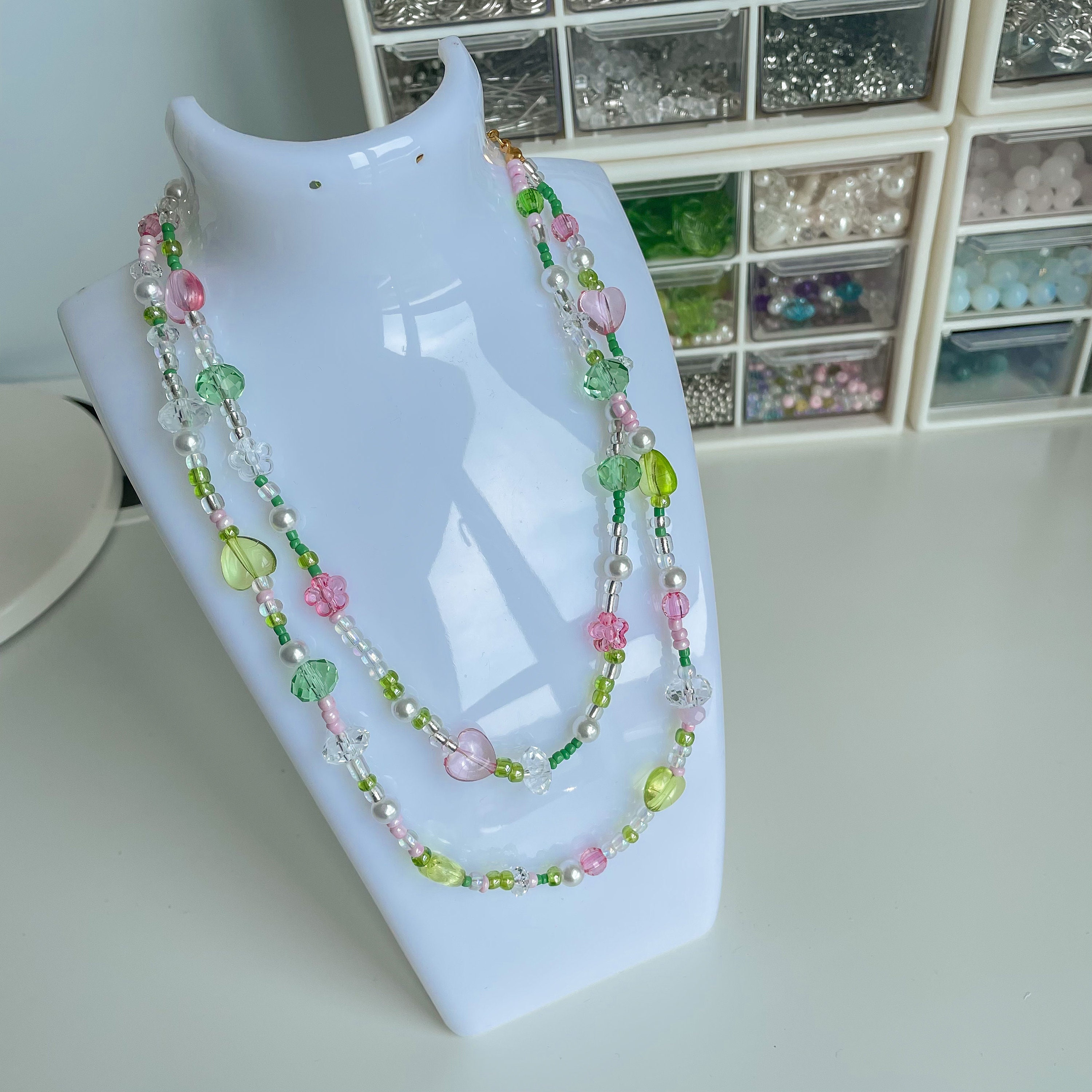 ネックレス・チョーカー BASSCLEF beaded beaded layered necklace Beaded Necklace| Trendy Beaded Necklace| Beaded Jewelry