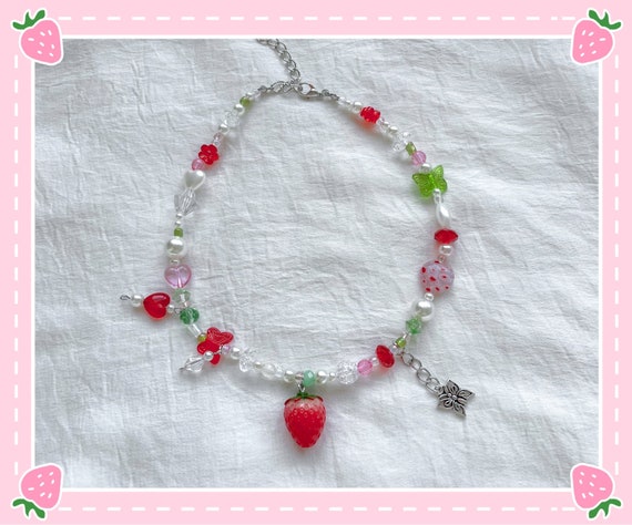 Amazon.com: Y2K Necklace for Women Colorful Fruit Pearl Choker Necklace  Cute Mushroom Yin Yang Beaded Necklace Handmade Resin Flower Jewelry for  Teen Girls (Style 1): Clothing, Shoes & Jewelry