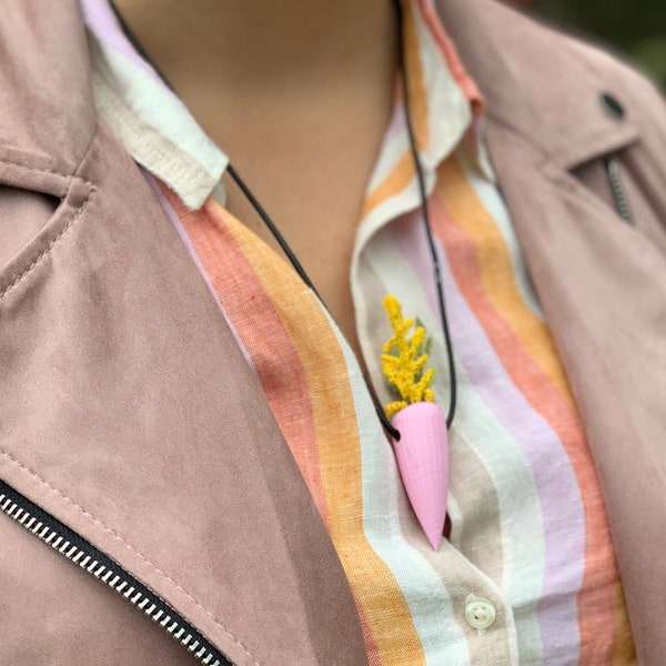 Flower Vase Necklace Etsy