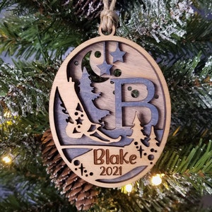 Eagle Personalized Christmas Ornament - Falcon - Hawk - Custom Ornaments - Monogram - 2022 Holiday Gift Family, Boy, Girl, Baby, Vacation