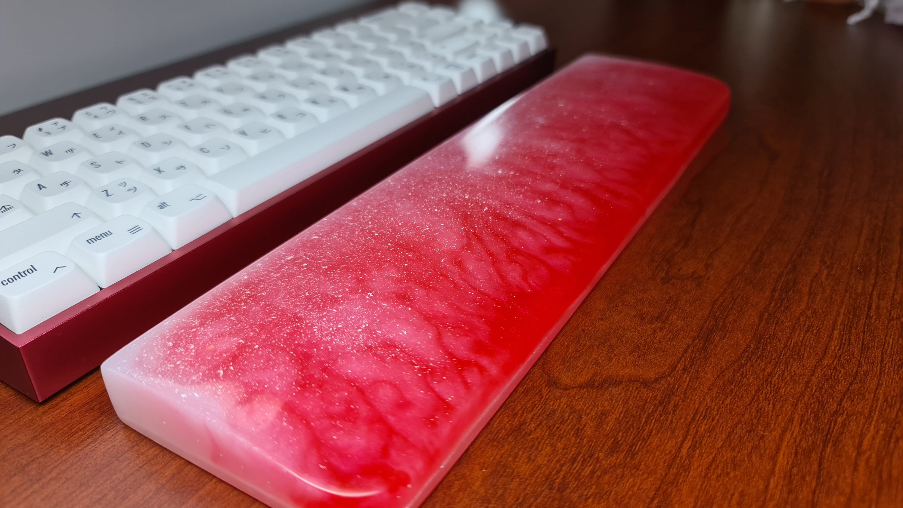 Red & White Themed 60 Wrist Rest / Handmade Resin Wrist Rest Etsy
