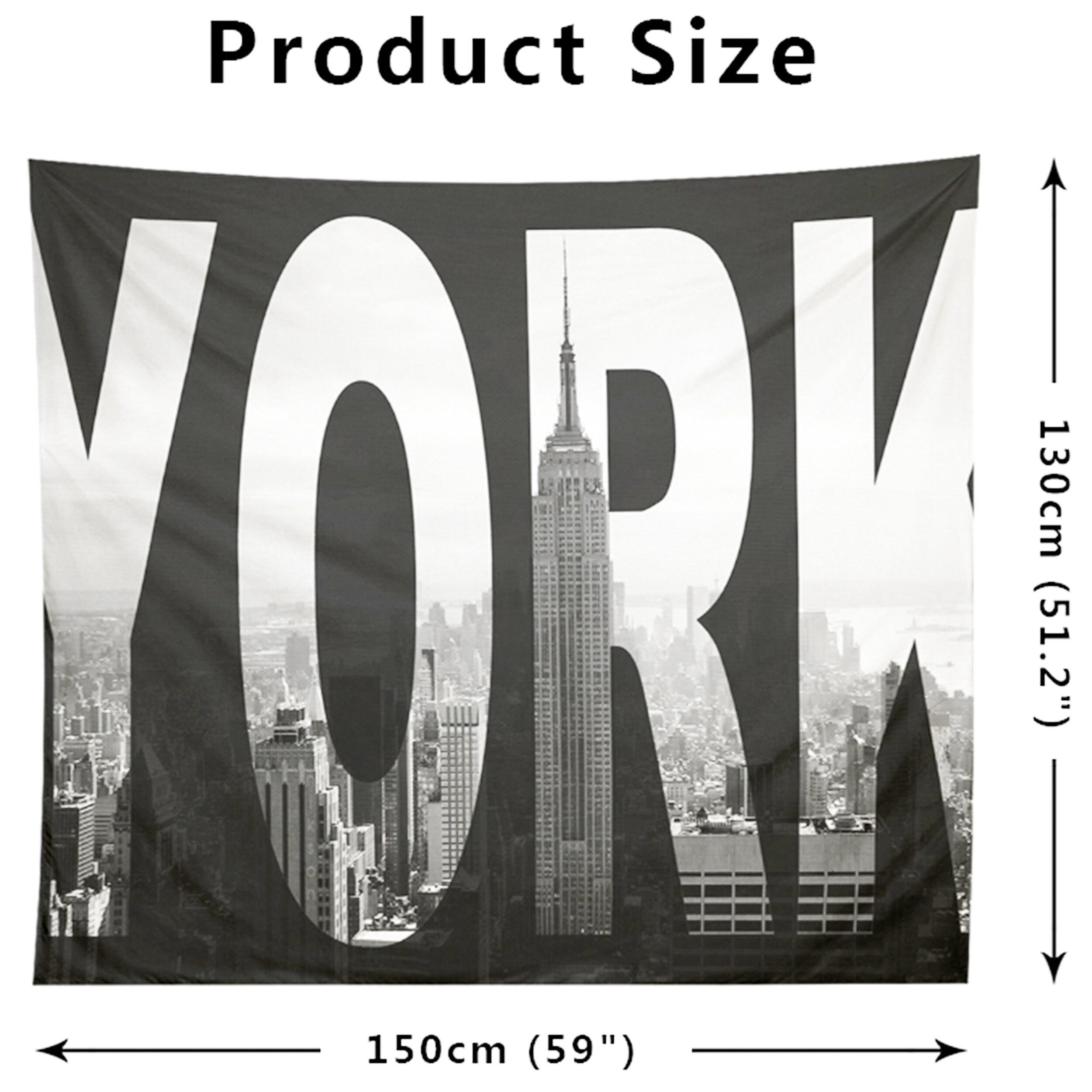NYC New York City Tapestry Skyline Tapestry Wall Hanging Etsy